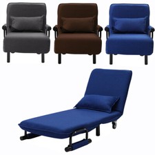 Fold Out Single Guest Z Chair Bed Recliner Futon Chair Armchair Folding Sofa Bed