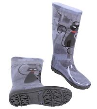 Ladies Wellies Grey - Cats