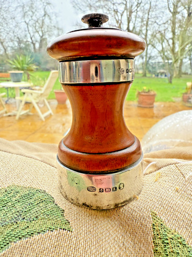 Antique silver mounted treen - mounted,