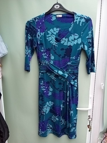 Minuet petite teal floral 4 - petite, 3/4