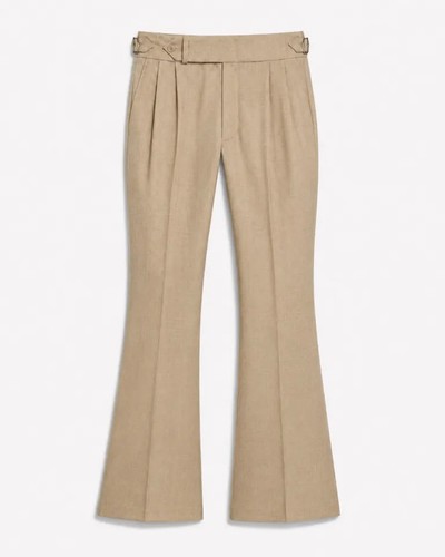 Beige tailored bell bottom - beige,