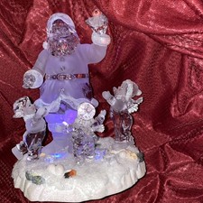 Lighted Santa Christmas Scene