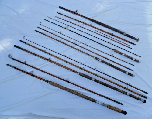 Various vintage fishing rods - vintage,