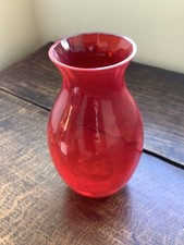 DARTINGTON Little Gems Red Oval Vase Handmade 6 inches tall VGC