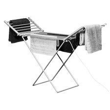 Heated Electric Clothes Airer Energy Saver winged Laundry Folding Washing Line