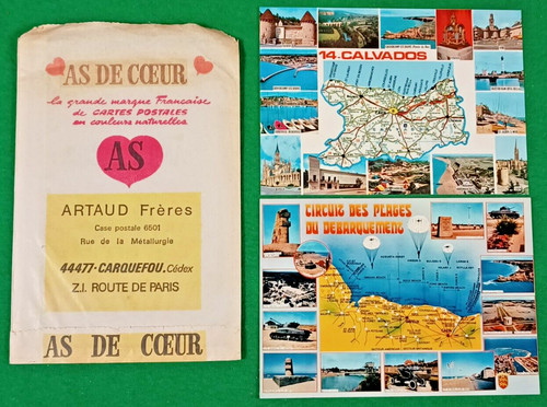 Map style postcards - 2,