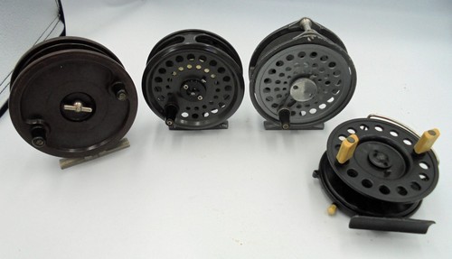 Four vintage fly centre pin - four, /