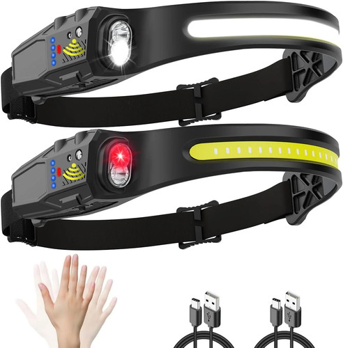 Headlamp rechargeable 2pack - rechargeable,