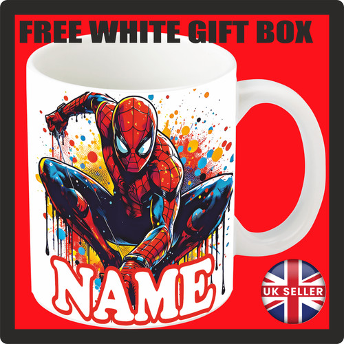 Personalised spiderman mug - personalised,