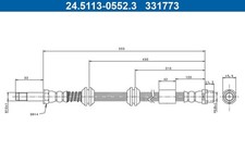 Front Brake Hose ATE Fits VW