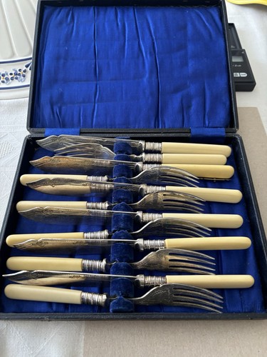 Antique silver plated - silver, fish