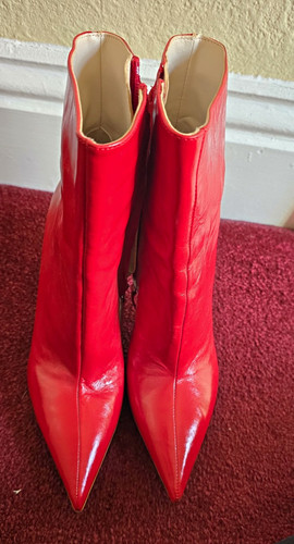 Zara women red leather - red,