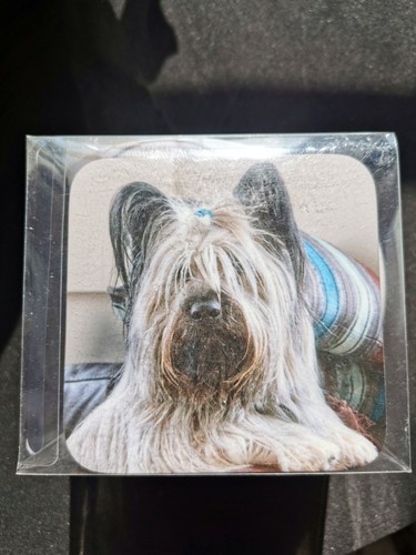 Cup coaster set with print - &,