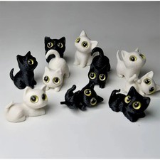 5pcs mini cat figurines - cat, cute