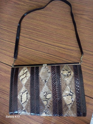 Vintage snakeskin handbag with - snakeskin,