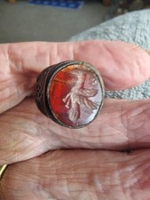 Ancient Roman bronze ring with