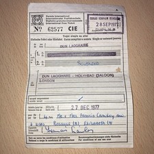 C I E.   Railway.  TICKET.   (