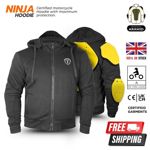 Motorcycle armoured hoodie - armoured,