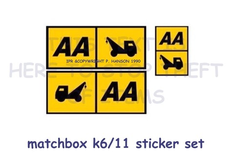 Matchbox sticker set 1 - ,