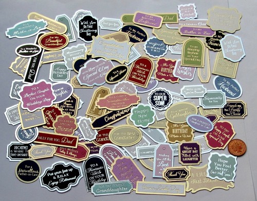 Hunkydory foiled sentiments - foiled,