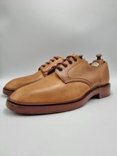 LOVELY Regent Colprufed Tan Brown Leather Derby Tramping Shoes UK 8 EU 42 US 9