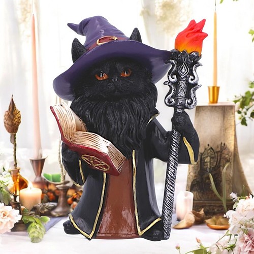 Wizarding cat figurine mystic - cat,