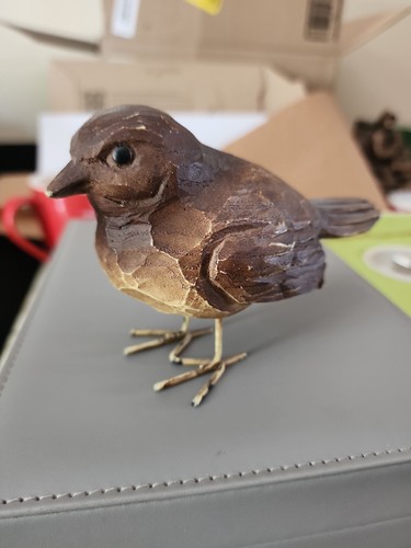 Woodland wilf wood carved bird - wilf,