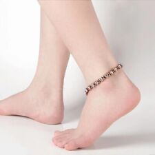 Magnetic pure copper anklet with 19 high quality magnet & white zircon , gift