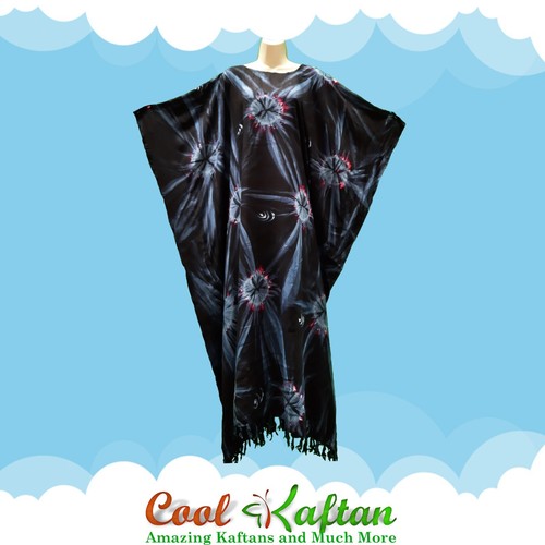 Star black cool kaftan long - star,