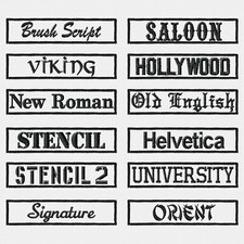 x4 Custom Motorcycle Patches Embroidered NAME BIKER MC Vest Jacket Sew on Badges