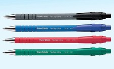 Papermate Flexgrip Ultra Retractable Ballpoint Pen 1.0mm - Med -Black / Blue/Red