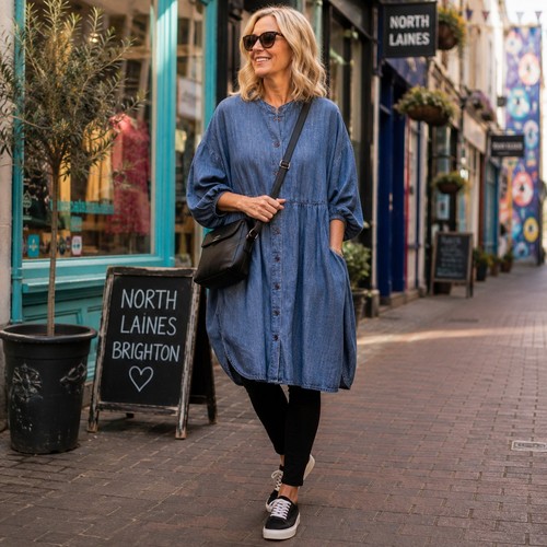 Masai denim tunic dress - masai, blue