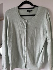 Matalan Papaya Size 16 Pale Green Cardigan With Pearlescent Buttons
