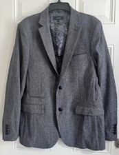 7 Diamonds Ettore Blazer Men’s M Sport Coat Blue 2 Button Jacket Office Preppy