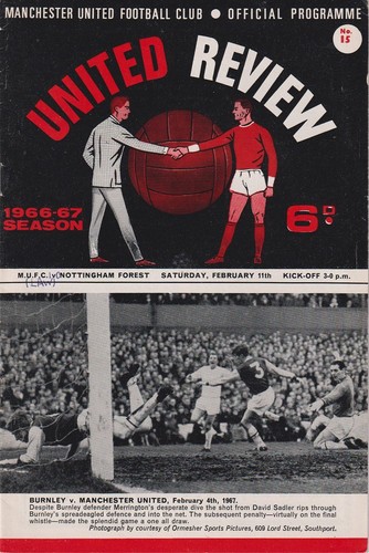 Football programme man utd - man,
