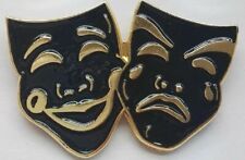 Drama Masks Black & Gold Plate