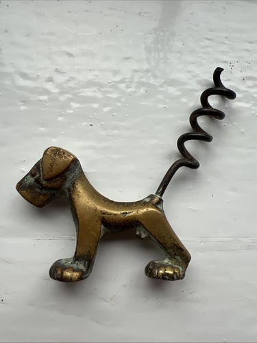 Antique corkscrew brass - corkscrew,