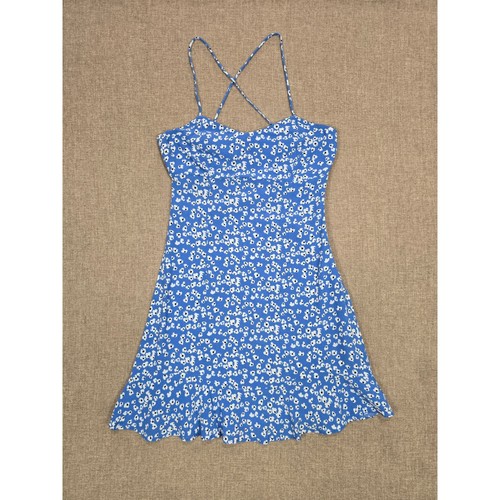 Zara blue floral mini - zara, dress