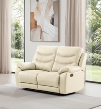 CREAM Italian Leather 2 Seater