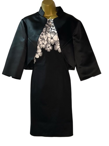 Coast black floral dress - floral, size