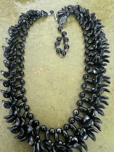 Stunning whitby jet necklace - stunning,