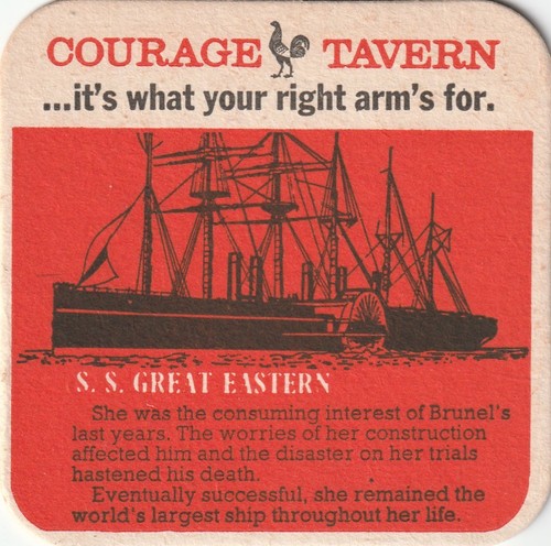 Beer mat courage brewery - beer,