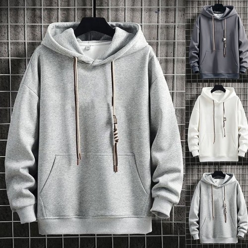 Men thick hooded sweatshirt - hooded,