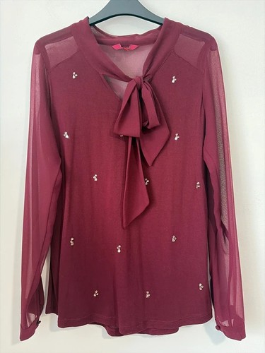 Next burgundy pussybow - burgundy,