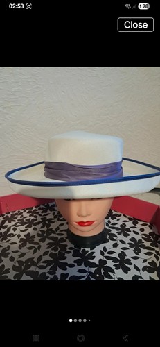 White felt wide - felt, hat