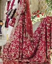 Asian Bridal Dress. Wedding occasion long trail.