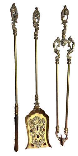 Vintage brass companion - vintage, set
