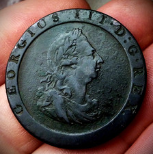 1797 GEORGE III CARTWHEEL PENNY,lovely coin