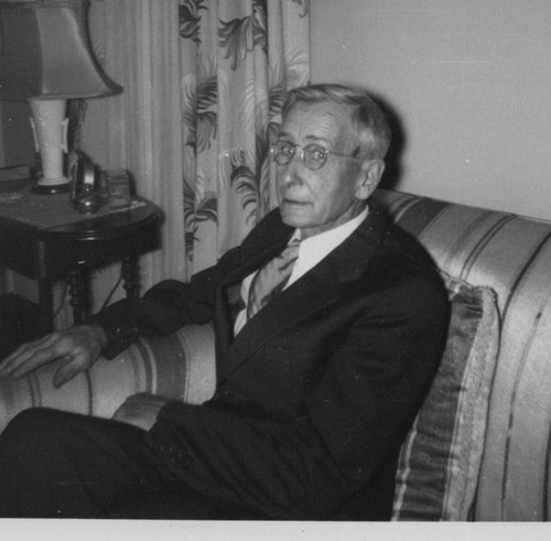 1950s elderly old man - man, seated
