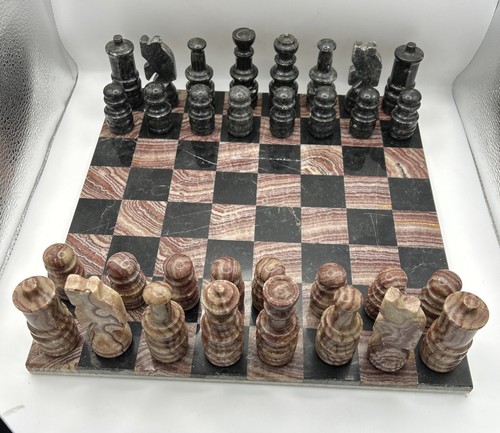 Marble chess set stone - 12",